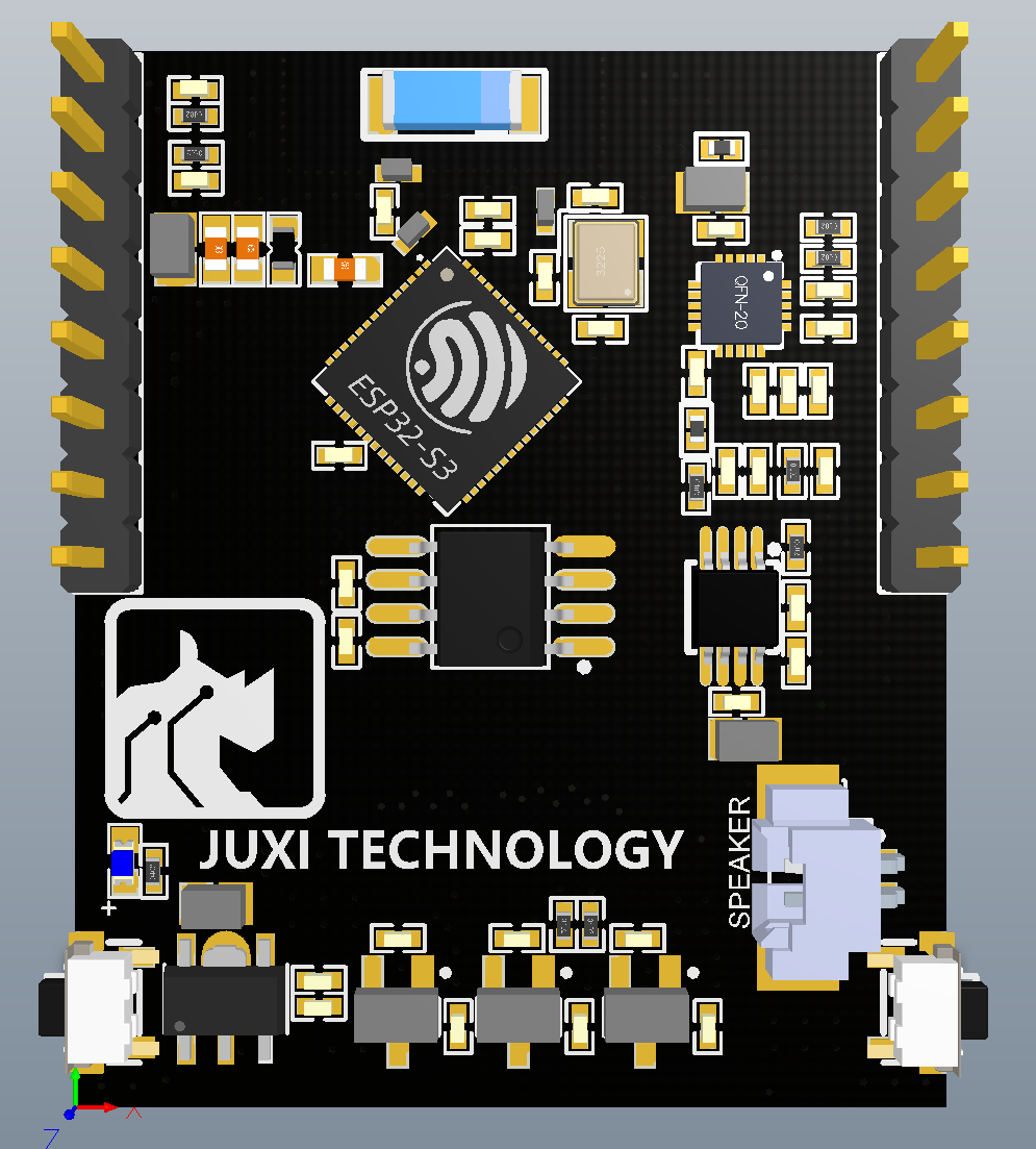 Abb. 1: Vorderseite des ESP32-NanoCam-Kernboards