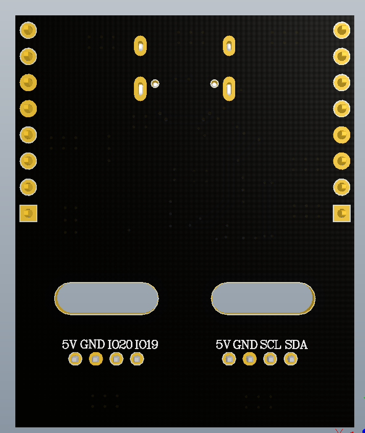 Figure 4: Pin silkscreen on the back of the base board