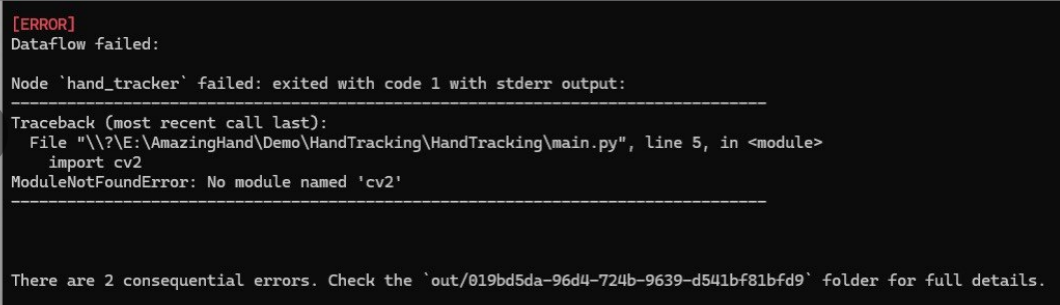 Auf echter Hardware Hand-Tracking – 3